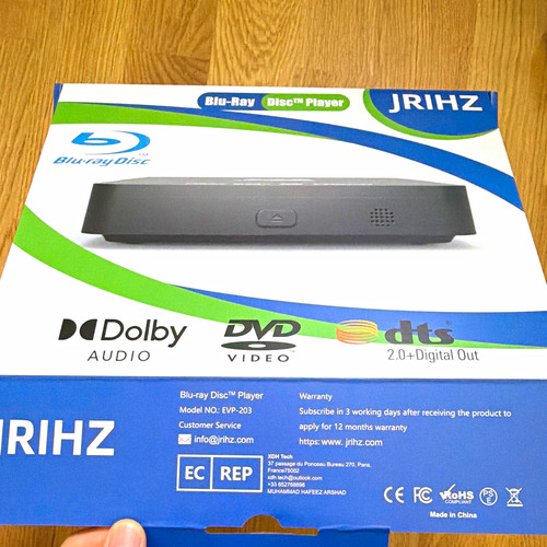 Jrihz blu ray player evp - blu-ray, evp-203